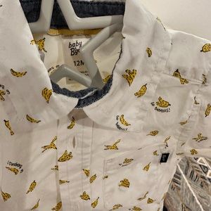 Button down short sleeve top for toddlers